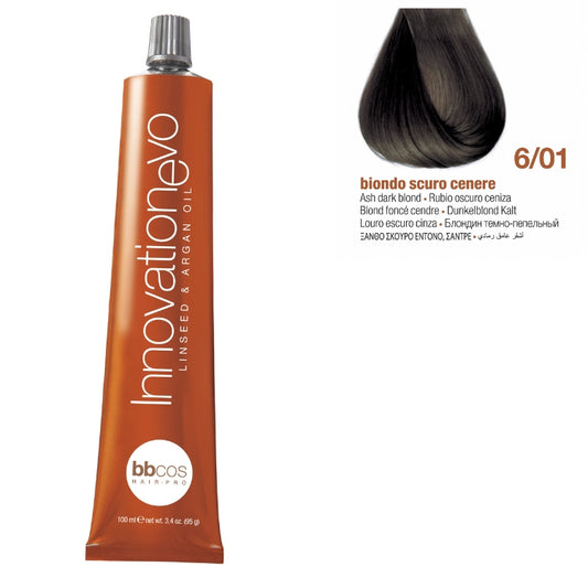 Bbcos Innovation Hair Color 100ml 6/01 (Ash Dark Blond)