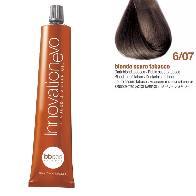 Bbcos Innovation Hair Color 100ml 6/07 (Dark Blond Tobacco)