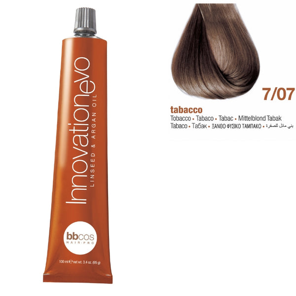 Bbcos Innovation Hair Color 100ml 7/07 (Tobacco)