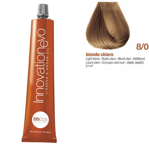 Bbcos Innovation Hair Color 100ml 8/0 (Light Blond)