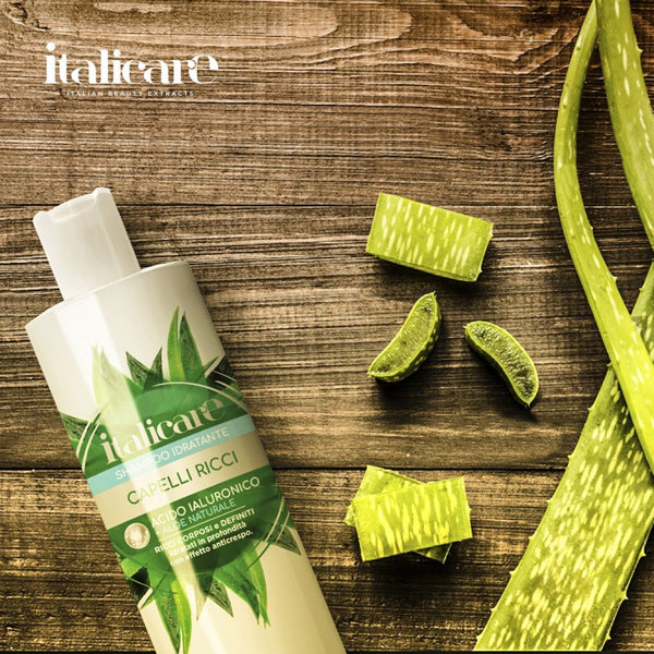 Italicare | Moisturizing Shampoo | For Curly Hair | With Hyaluronic Acid + Natural Aloe | Full-Bodied and Defined Curls Deeply Hydrated With Anti-Frizz Effect | 300ml