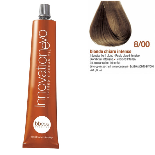 Bbcos Innovation Hair Color 100ml 8/00 (Intensive Light Blond)