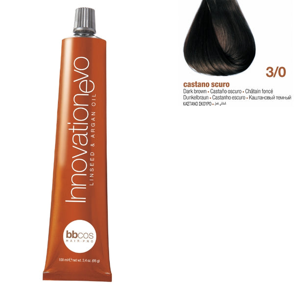 Bbcos Innovation Hair Color 100ml 3/0 (Dark Brown)