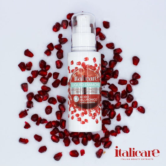 Italicare | Liquid Diamond | For Shine and Protection for Your Hair | Innovative Formula to Give Light & Silky Softness | With Pomegranate Extract + Hyaluronic Acid | 100ml