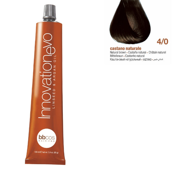 Bbcos Innovation Hair Color 100ml 4/0 (Natural Brown)