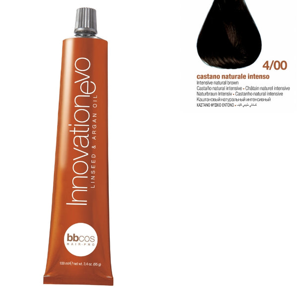 Bbcos Innovation Hair Color 100ml 4/00 (Intense Natural Brown)