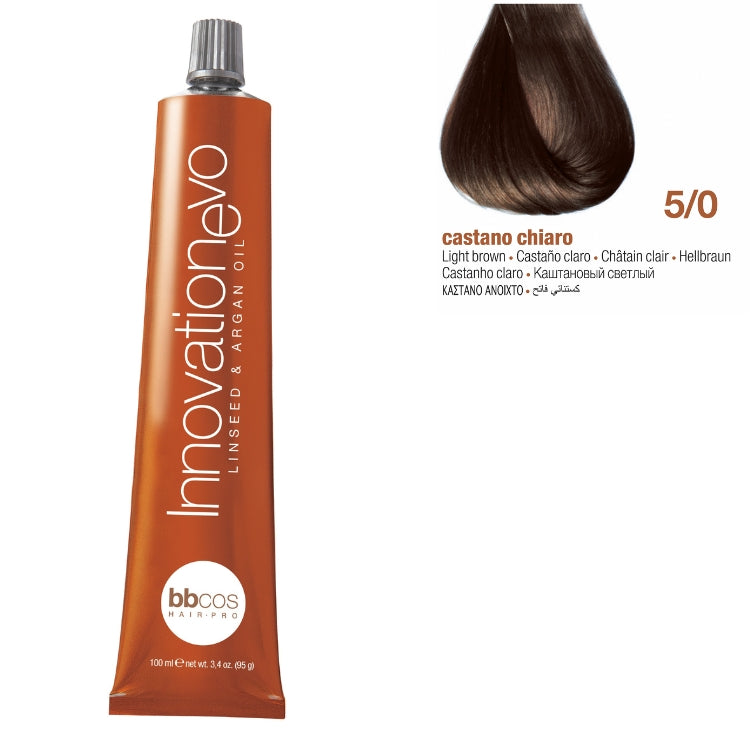 Bbcos Innovation Hair Color 100ml 5/0 (Light Brown)