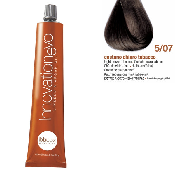 Bbcos Innovation Hair Color 100ml 5/07 (Light Brown Tobacco)