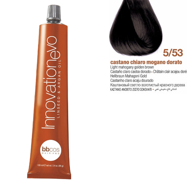 Bbcos Innovation Hair Color 100ml 5/53 (Light Mahogany Golden Brown)